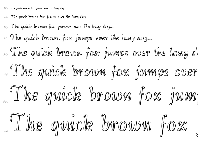 Bernardo Beveled font waterfall